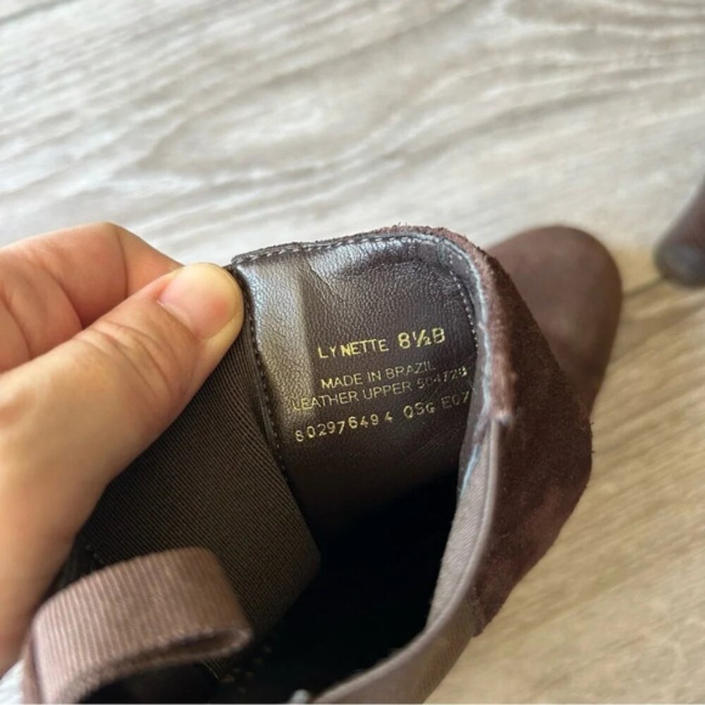 Ralph Lauren Brown Suede Leather Wedge Ankle Boots - Picture 11 of 13